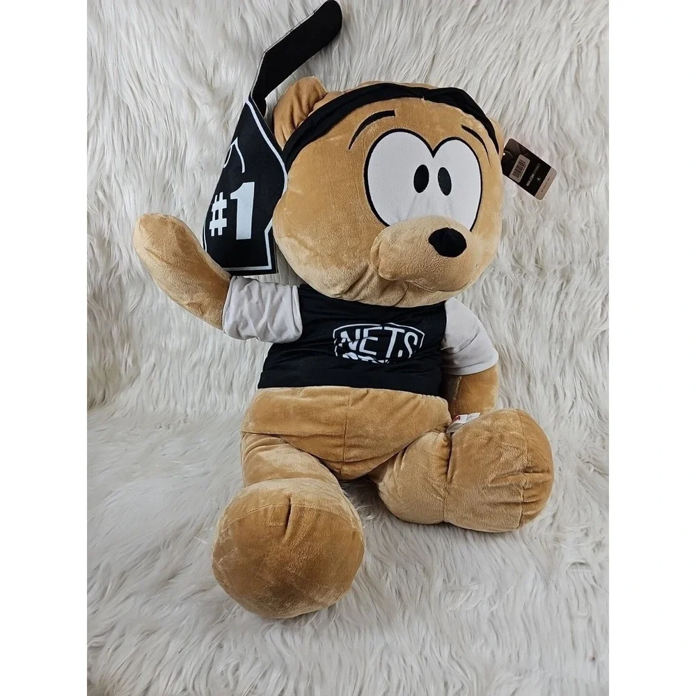 Jumbo Huge 36in Brooklyn Nets NBA Store Bear Stuffed Animal Plush Tag Attached